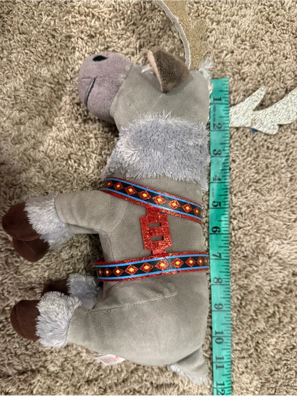 Disney Frozen Sven Plush Reindeer 11” Stuffed Animal Glitter Antlers